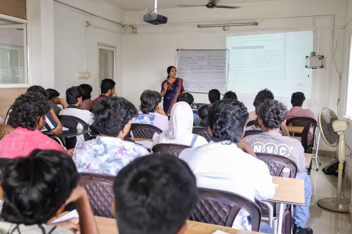 Students learning together in a Vizioni classroom